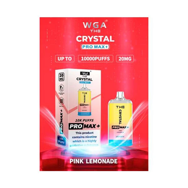 Одноразовая электронная сигарета Crystal Pro Max Pink Lemonade (Пинк Лимонад) (10000 Затяжек)