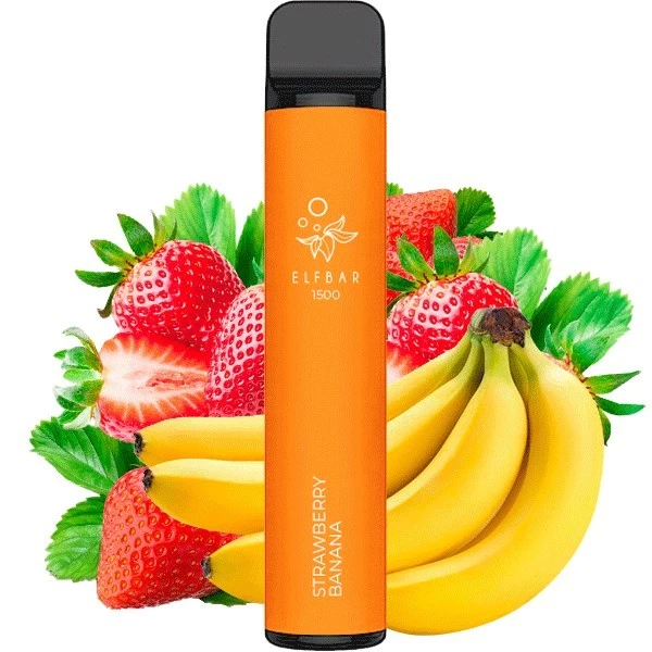 Одноразовая электронная сигарета Elf Bar Strawberry Banana (Банан Клубника) (1500 Затяжек)
