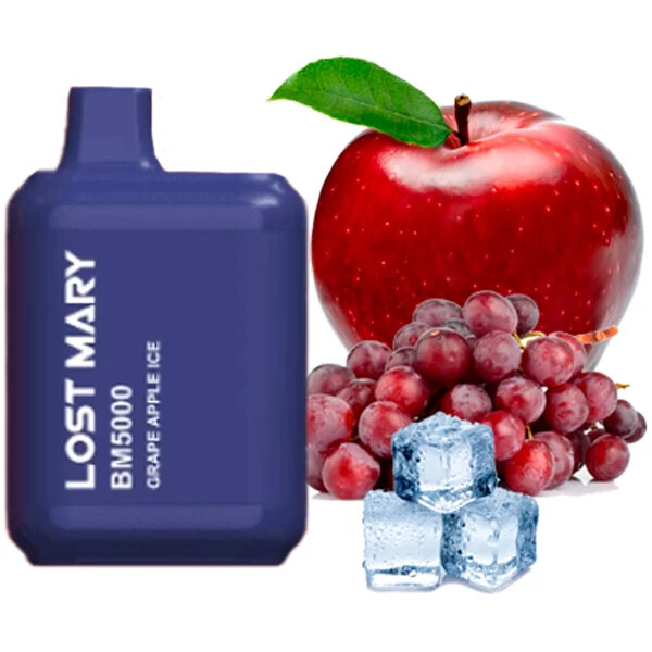 Одноразовая электронная сигарета Lost Mary BM Grape Apple Ice (Виноград Яблоко Лед) (5000 Затяжек)