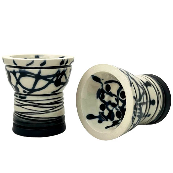 Чашка глиняная Sweet Bowls New Turkish Glaze (Белый с черным)