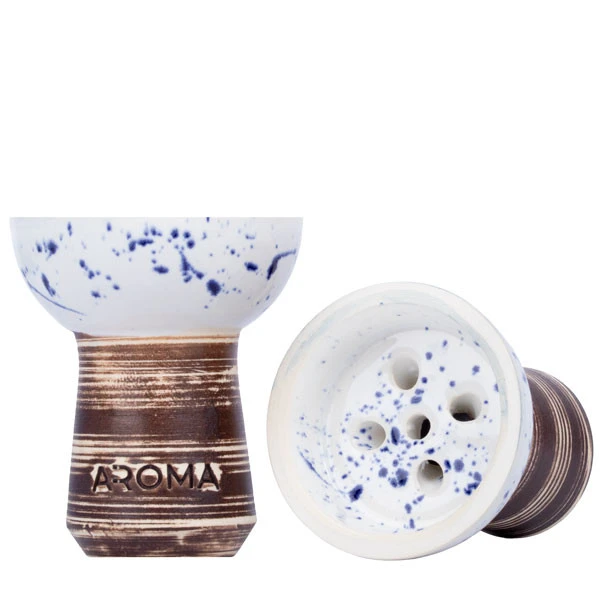 Чашка глиняна Aroma Sierra (Білий з синім)