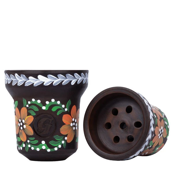 Чашка глиняная GrynBowls Accent Мальви (Коричневый)