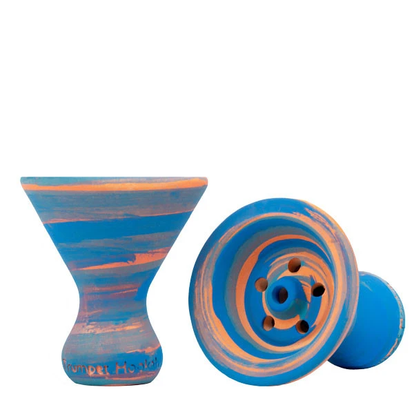 Чашка глиняная Trumpet Bell (Синий с оранжевым)