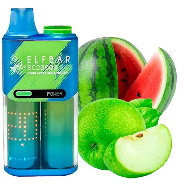 Одноразовая электронная сигарета Elf Bar BC Sour Apple Watermelon (Сауэр Яблоко Арбуз) (20000 Затяжек)