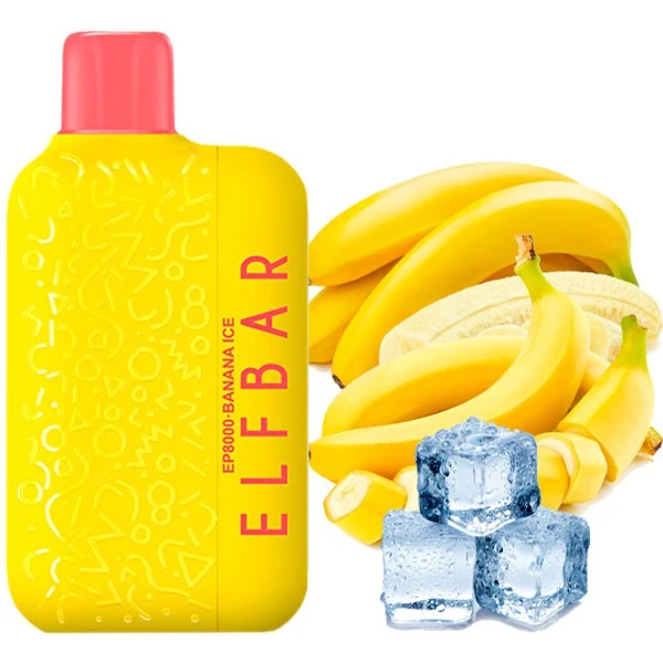 Одноразовая электронная сигарета Elf Bar EP Banana Ice (Банан Лед) (8000 Затяжек)