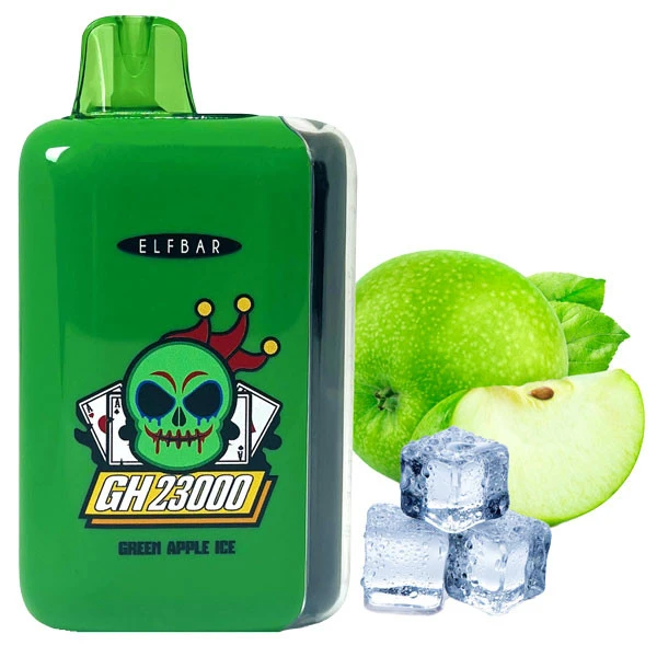 Одноразовая электронная сигарета Elf Bar GH Green Apple Ice (Зеленое Яблоко Лед) (23000 затяжек)
