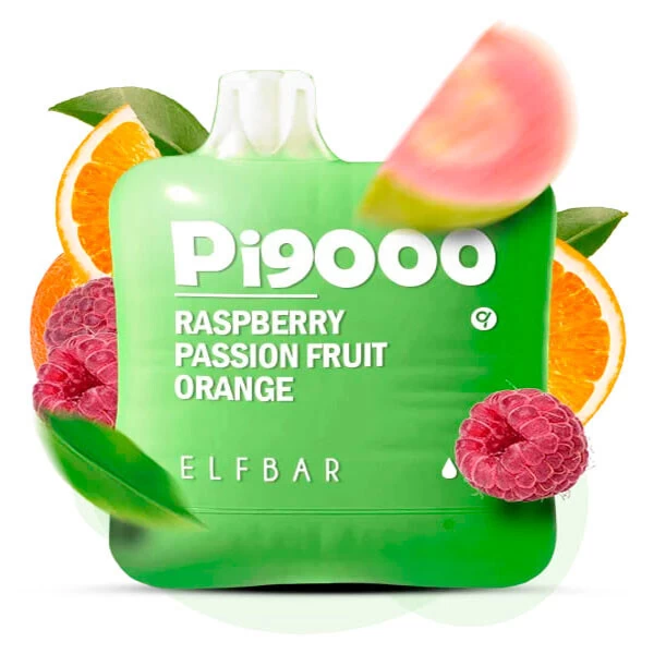 Одноразовая электронная сигарета Elf Bar Pi Raspberry Passion Fruit Orange (Малина Маракуйя Апельсин) (9000 Затяжек)