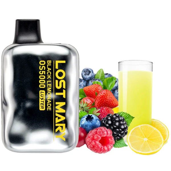 Одноразовая электронная сигарета Lost Mary OS Black Lemonade (Блэк Лимонад) (5000 Затяжек)