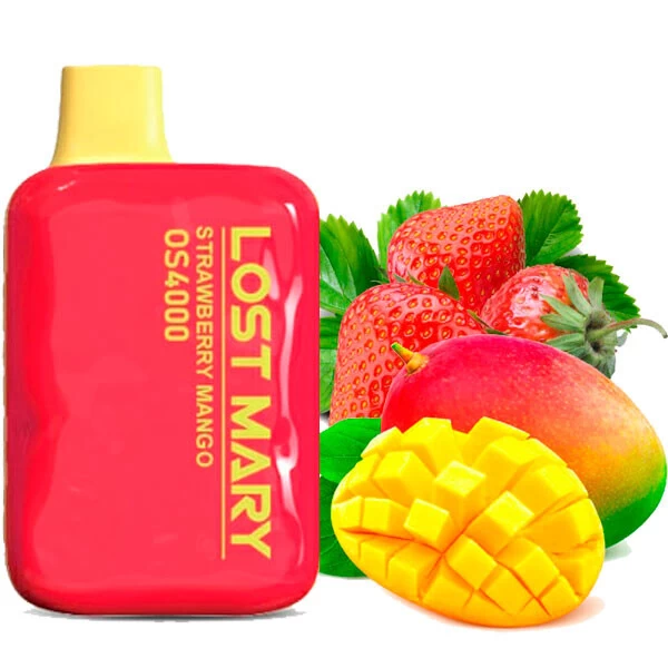 Одноразовая электронная сигарета Lost Mary OS Strawberry Mango (Клубника Манго) (4000 Затяжек)