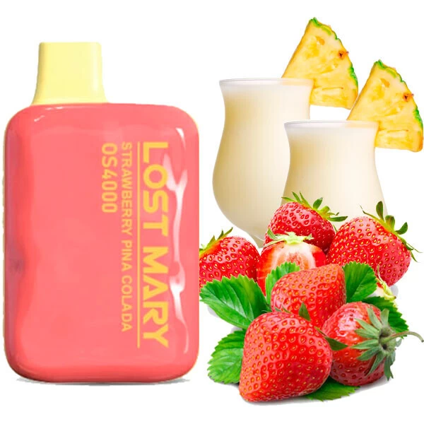 Одноразовая электронная сигарета Lost Mary OS Strawberry Pina Colada (Клубника Пина Колада) (4000 Затяжек)