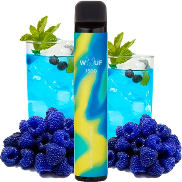 Одноразовая электронная сигарета Wouf Blue Razz Lemonade (Блу Разз Лимонад) (1500 Затяжек)