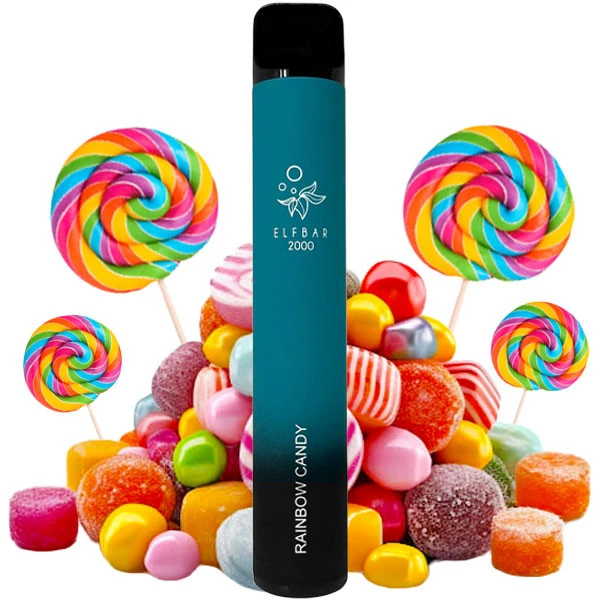 Одноразова електронна сигарета Elf Bar E-Shisha Rainbow Candy (Рейнбоу Цукерка) (2000 Затяжок)