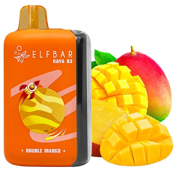 Одноразова електронна сигарета Elf Bar Raya D3 Double Mango (Дабл Манго) (25000 Затяжок)