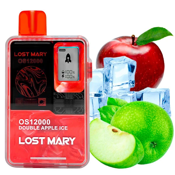 Одноразова електронна сигарета Lost Mary OS Double Apple Ice (Подвійне Яблуко Лід) (12000 Затяжок)