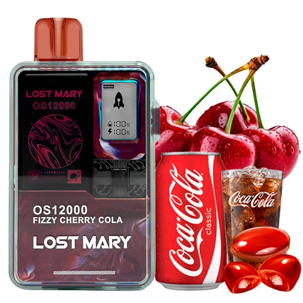 Одноразова електронна сигарета Lost Mary OS Fizzy Cherry Cola (Фіззі Вишня Кола) (12000 Затяжок)
