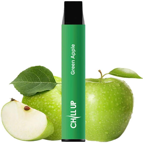 Одноразовая электронная сигарета Chill Up Green Apple (Зеленое Яблоко) (1800 Затяжек)