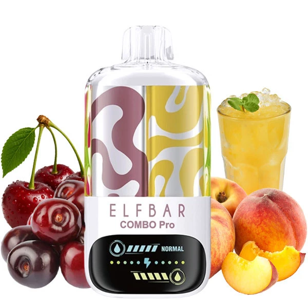 Одноразова електронна сигарета Elf Bar Combo Pro Cherry & Peach Lemonade (Вишня & Персик Лимонад) (30000 Затяжок)