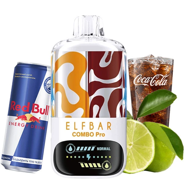 Одноразова електронна сигарета Elf Bar Combo Pro Elfbull & Lime Cola (Ельфбулл & Лайм Кола) (30000 Затяжок)