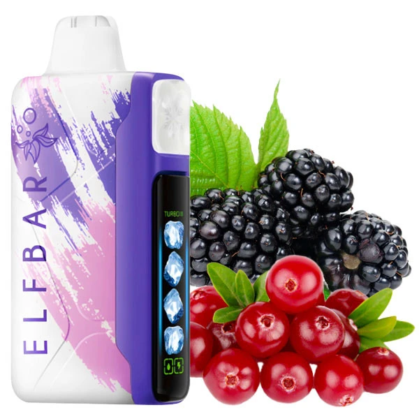 Одноразовая электронная сигарета Elf Bar Ice King Blackberry Cranberry (Ежевика Клюква) (40000 Затяжек)