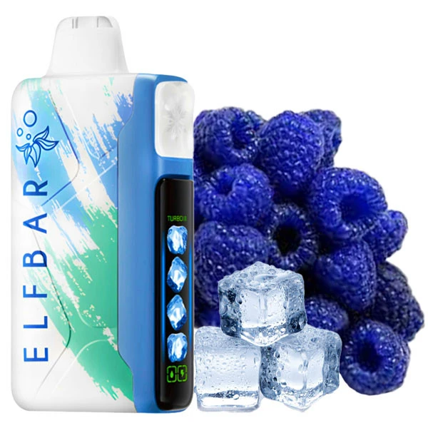 Одноразова електронна сигарета Elf Bar Ice King Blue Razz Ice (Блу Разз Лід) (40000 Затяжок)