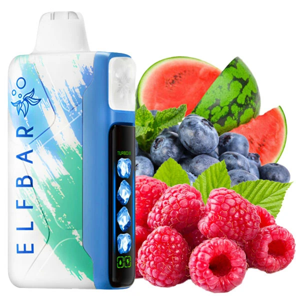 Одноразовая электронная сигарета Elf Bar Ice King Blueberry Raspberry Watermelon (Черника Малина Арбуз) (40000 Затяжек)