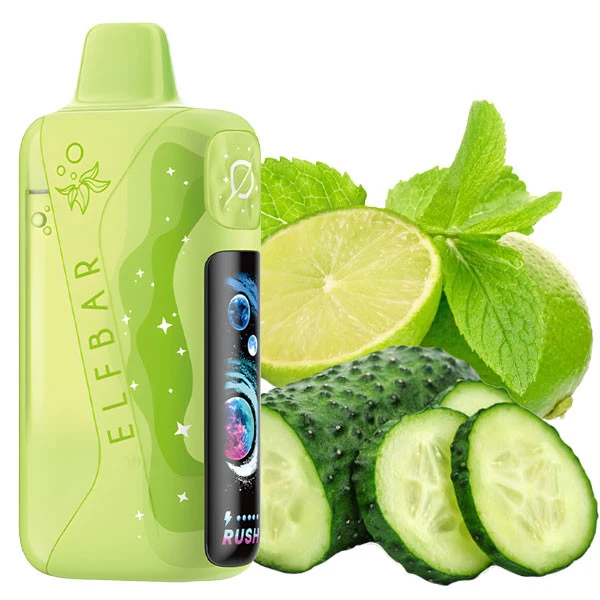 Одноразова електронна сигарета Elf Bar Lush King Pro Cucumber Lime (Огірок Лайм) (40000 Затяжок)