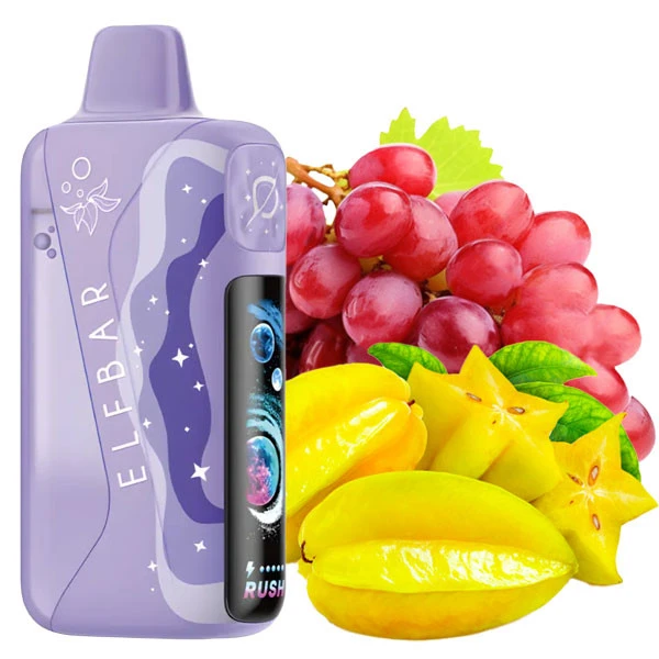 Одноразова електронна сигарета Elf Bar Lush King Pro Starfruit Grape (Старфрут Виноград) (40000 Затяжок)