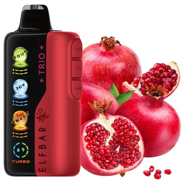 Одноразова електронна сигарета Elf Bar Trio Pomegranate Blast (Помегренейт Бласт) (40000 Затяжок)