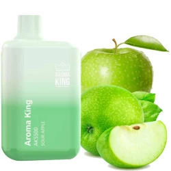 Одноразовая электронная сигарета Aroma King Sour Apple (Сауэр Яблоко) (5500 Затяжек)
