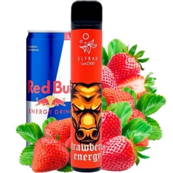 Одноразовая электронная сигарета Elf Bar Lux Strawberry Energy (Клубника Энергетик) (1500 Затяжек)