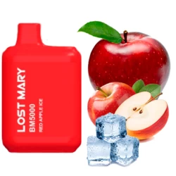 Одноразовая электронная сигарета Lost Mary BM Red Apple Ice (Рэд Яблоко Лед) (5000 Затяжек)