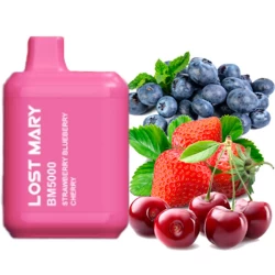 Одноразовая электронная сигарета Lost Mary BM Strawberry Blueberry Cherry (Клубника Черника Вишня) (5000 Затяжек)