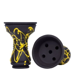 Чашка глиняна Gusto Bowls Killa Bowl (Чорний з жовтим)