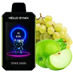 Одноразовая электронная сигарета Hello Synix Grape Apple (Виноград Яблоко) (30000 Затяжек)