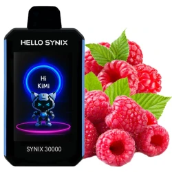 Одноразовая электронная сигарета Hello Synix Raspberry Rizz (Малина Ризз) (30000 Затяжек)