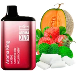 Одноразовая электронная сигарета Aroma King Strawberry Melon Chew (Клубника Дыня Жвачка) (5500 Затяжек)