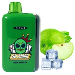 Одноразовая электронная сигарета Elf Bar GH Green Apple Ice (Зеленое Яблоко Лед) (23000 затяжек)