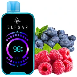 Одноразовая электронная сигарета Elf Bar Raya D2 Blueberry Raspberry (Черника Малина) (20000 Затяжек)