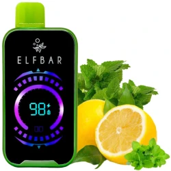 Одноразовая электронная сигарета Elf Bar Raya D2 Lemon Mint (Лимон Мята) (20000 Затяжек)