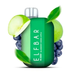 Одноразовая электронная сигарета Elf Bar Ri Blueberry Green Apple (Черника Зеленое Яблоко) (3000 Затяжек)