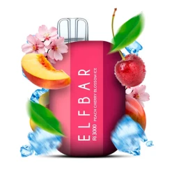 Одноразовая электронная сигарета Elf Bar Ri Peach Cherry Blossom Ice (Персик Вишня Блоссом Лед) (3000 Затяжек)