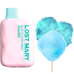 Одноразовая электронная сигарета Lost Mary OS Blue Cotton Candy (Блу Сахарная Вата) (4000 Затяжек)