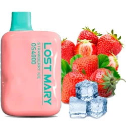 Одноразовая электронная сигарета Lost Mary OS Strawberry Ice (Клубника Лед) (4000 Затяжек)