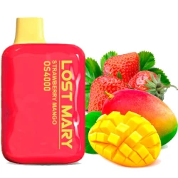 Одноразовая электронная сигарета Lost Mary OS Strawberry Mango (Клубника Манго) (4000 Затяжек)