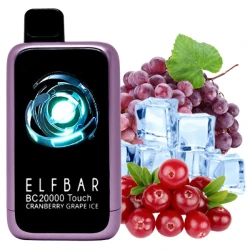 Одноразовая электронная сигарета Elf Bar BC Touch Cranberry Grape Ice (Клюква Виноград Лед) (20000 Затяжек)