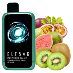 Одноразовая электронная сигарета Elf Bar BC Touch Kiwi Passion Fruit Guava (Киви Маракуйя Гуава) (20000 Затяжек)