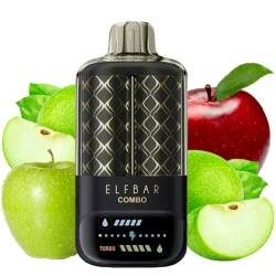 Одноразовая электронная сигарета Elf Bar Combo Green Apple + Double Apple Shisha (Зеленое Яблоко + Двойное Яблоко Шиша) (25000 Затяжек)