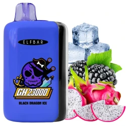 Одноразовая электронная сигарета Elf Bar GH Black Dragon Ice (Блэк Драгон Айс) (23000 затяжек) (2% Nic)