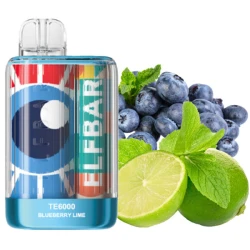 Одноразовая электронная сигарета Elf Bar TE Blueberry Lime (Черника Лайм) (6000 Затяжек)