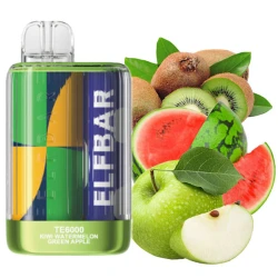 Одноразовая электронная сигарета Elf Bar TE Kiwi Watermelon Green Apple (Киви Арбуз Зеленое Яблоко) (6000 Затяжек)